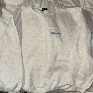 Worn Once “Steal Your Heart Oversized Sweater Grey Marle” White Fox